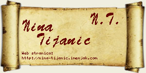 Nina Tijanić vizit kartica